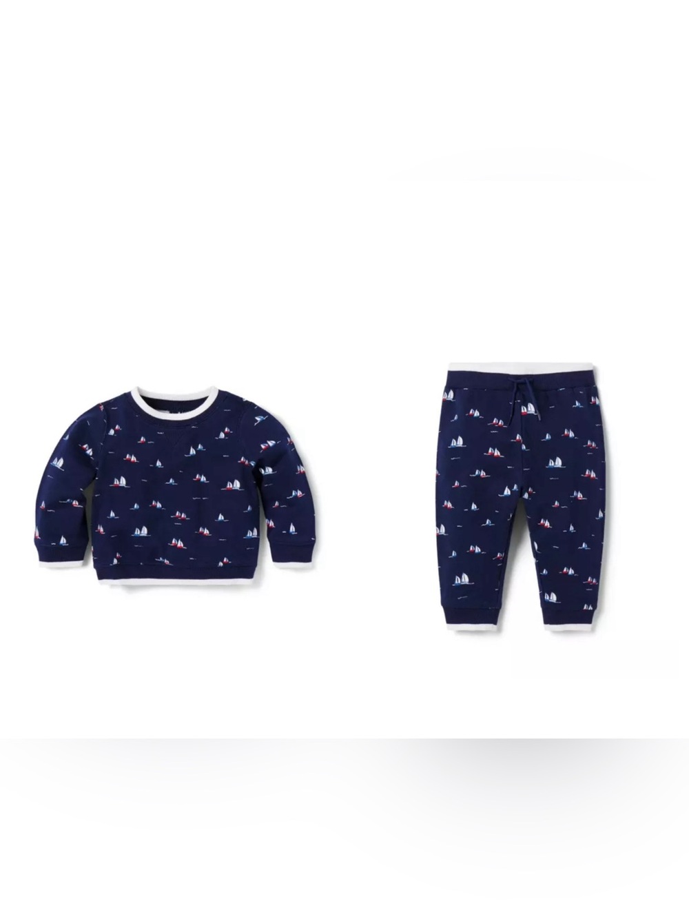 Janie and Jack, Baby Sailboat French Terry Jogger Set, Size 6-12 months